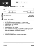 Cambridge International AS & A Level: Mathematics 9709/13