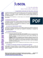 Guide Direction Ecole 1 Fiche L-Organisation Territoriale de L-Education Nationale 390716