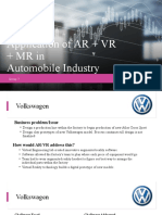 Application of AR + VR + MR in Automobile Industry: Group 7