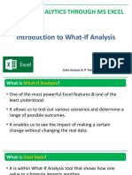 Introduction To What-If Analysis