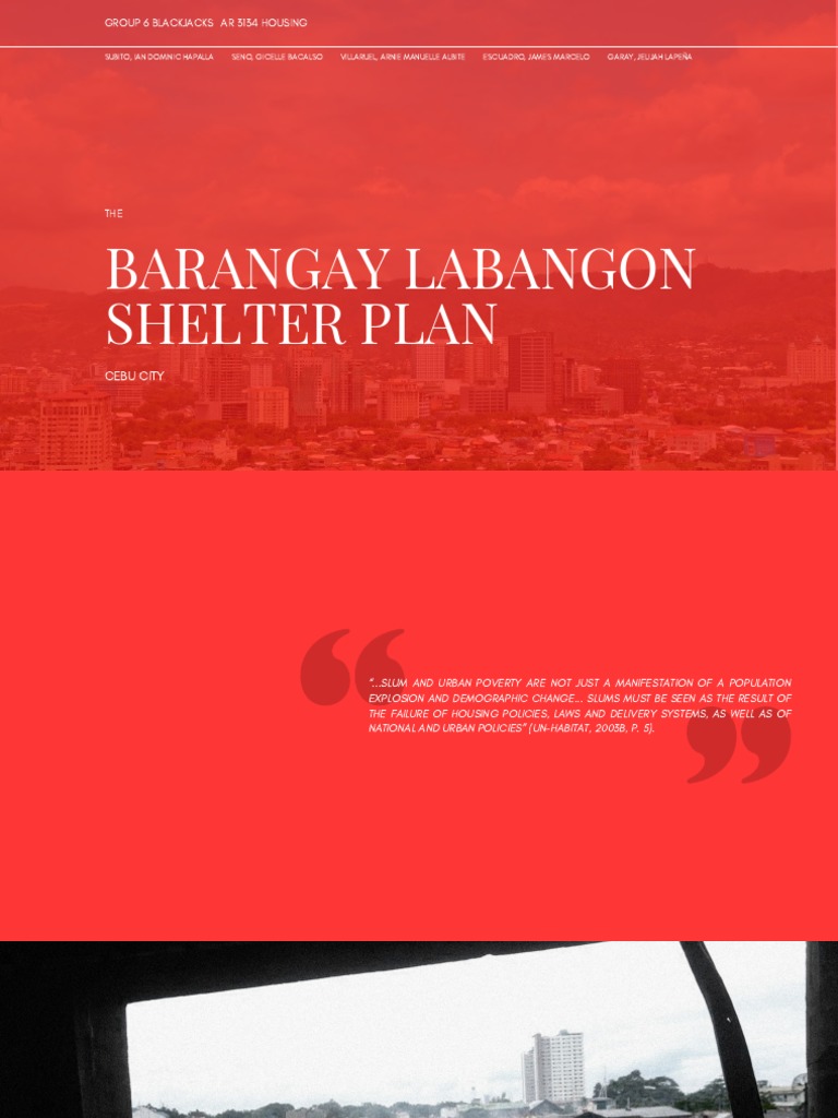 Barangay Labangon Shelter Plan: Group 6 Blackjacks Ar 3134 Housing ...