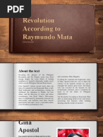 Revolution Accdg. To Raymundo Mata