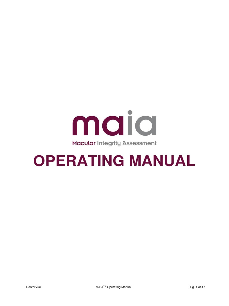 MAIA Operation Manual | PDF | Computer Network | Local Area Network