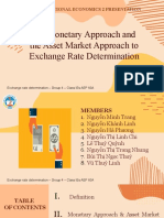 The Monetary Approach and The Asset Market Approach To Exchange Rate Determination