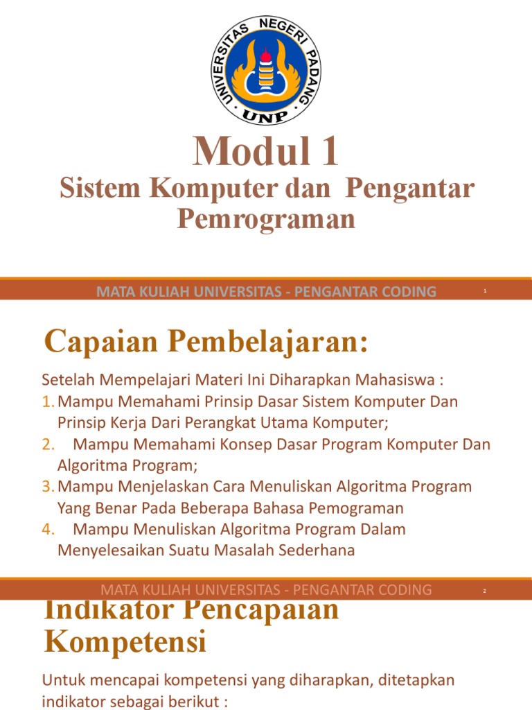 Pengantar Sistem Komputer dan Pemrograman | PDF