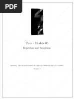 C++ - Module 05: Repetition and Exceptions