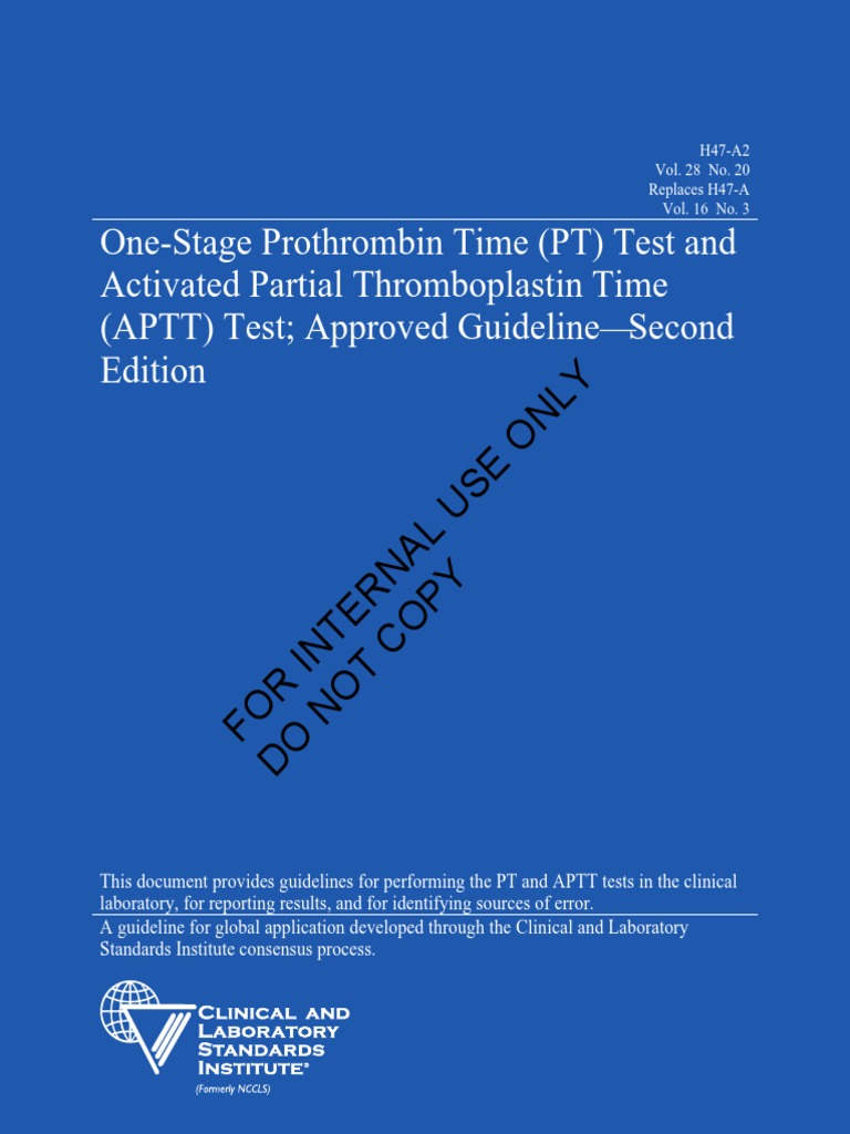 H47-A2 PT and APTT in Plasma | PDF | Coagulation | Accuracy And Precision