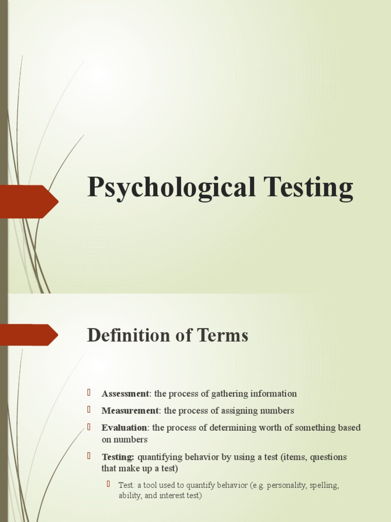 Lecture 1 - Intro To Psychological Testing | PDF | Psychological ...