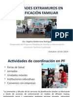 Actividades Extramuros en Planificación Familiar