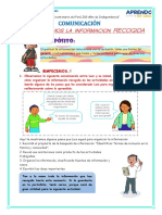 Ficha de Trabajo - Comunicacion - 24 de Nov. Organizamos La Informacion Recogida