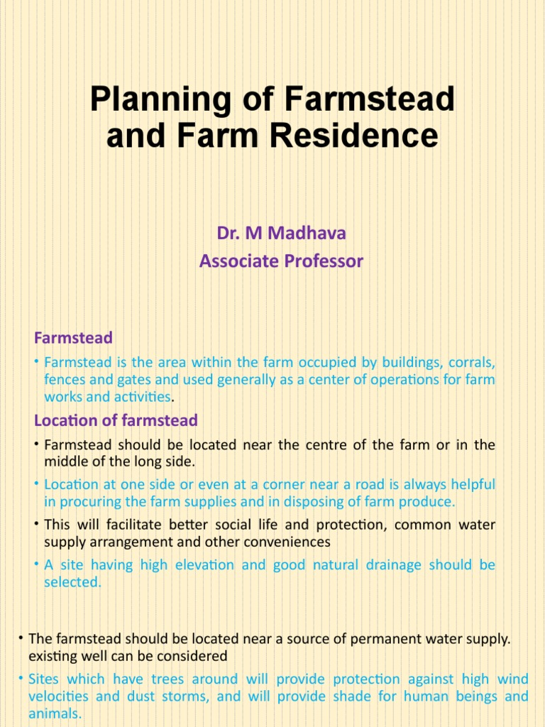 1.planning of Farmstead and Farm Residence PDF Room Kitchen