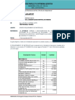 INFORME Nº001-2021-LWJ-RT-TP REQUERIMIENTO MATERIALES