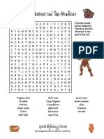 Find The Words Below Related To Theseus and The Minotaur in The Grid To The Left