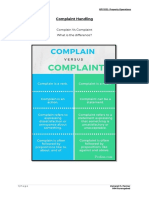  Complaint Handling - SM
