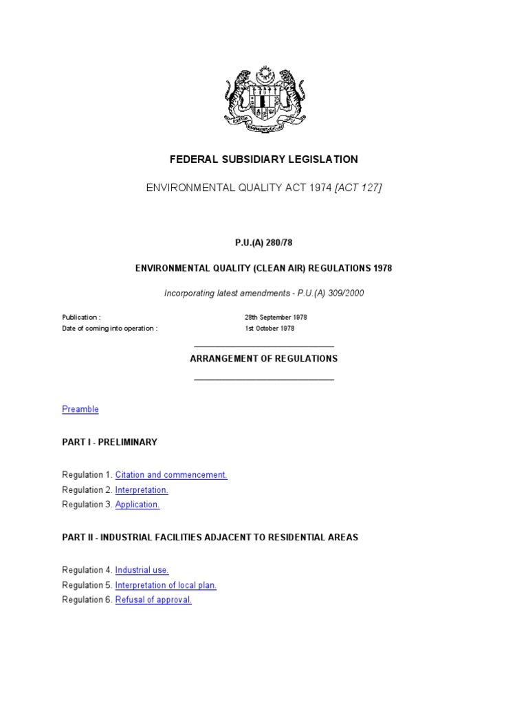 Clean Air Act 1978 Incineration Smoke
