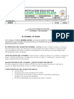 GUÍA 10 GRADO 9 TERCER TRIMESTRE VOLEIBOL EL SAQUE