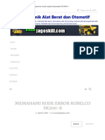 Memahami Kode Error Kobelco sk200-8 - ALAT BERAT