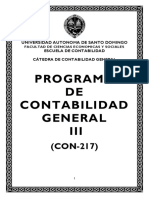 Programa de Clases Contabilidad General Iii (Con-217)