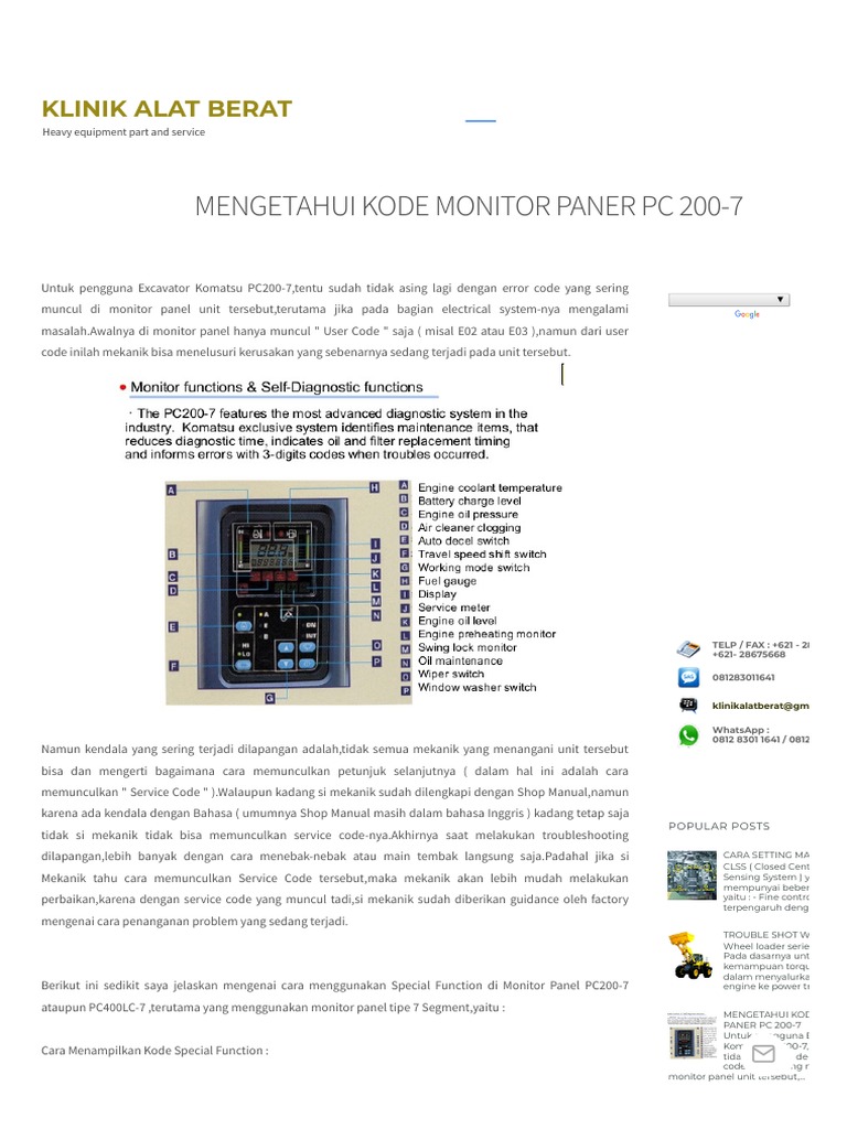 Kode Monitor Panel PC 200-7 | PDF