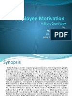 Employee Motivation: A Short Case Study