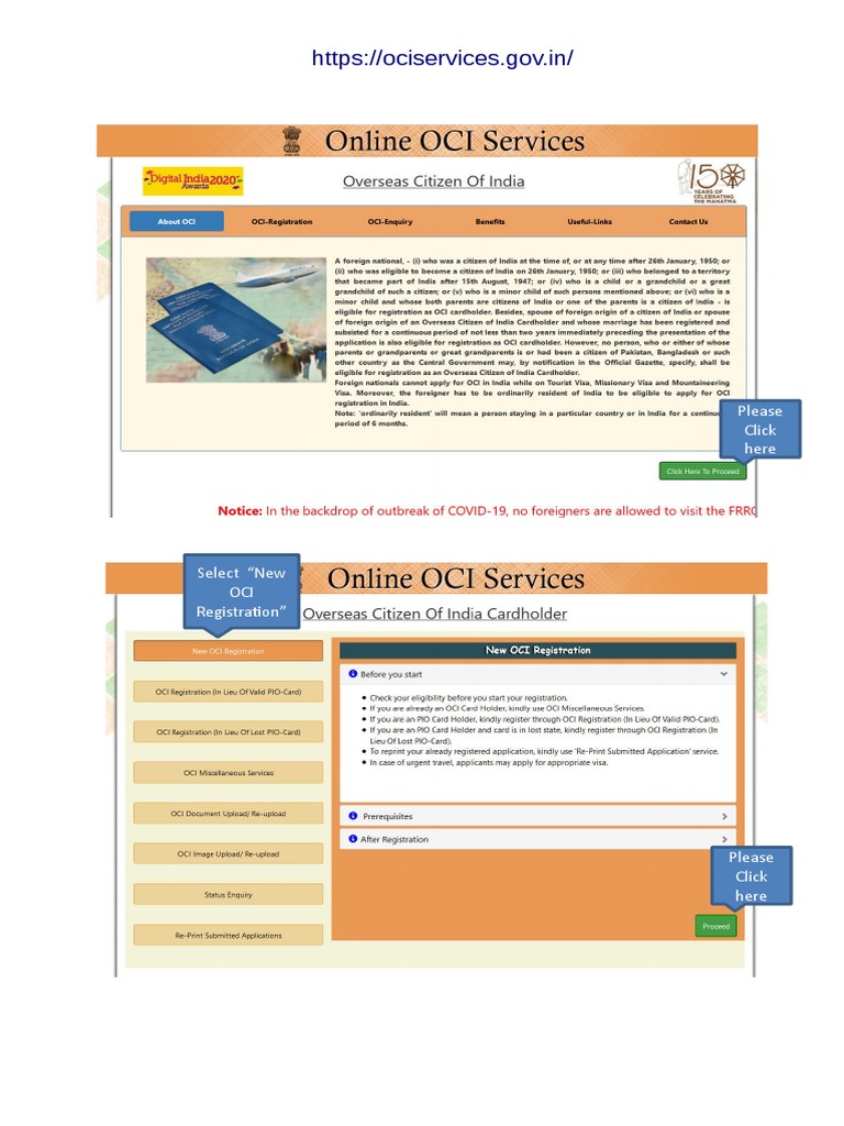 OCI Registration Guide for Canada | PDF | Government And Personhood