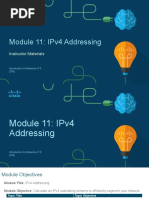 Module 11: Ipv4 Addressing: Instructor Materials