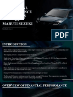 Financial Performance Analysis OF Maruti Suzuki: Submitted by Group 8