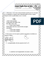 Atividade 1º Ano (1) Mês de Março