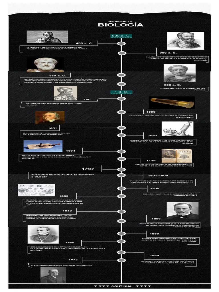 LINEA DEL TIEMPO Historia de La Biologia | PDF | Biología Celular ...