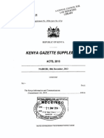 Kenya Information and Communications (Amendment) Act Summary