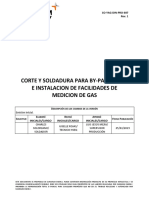 CO-YAG-DIN-PRO-086 Rev. 0 CORTE Y SOLDADURA PARA BY-PASS E INTALACION DE FACILIDADES DE MEDICION DE GAS