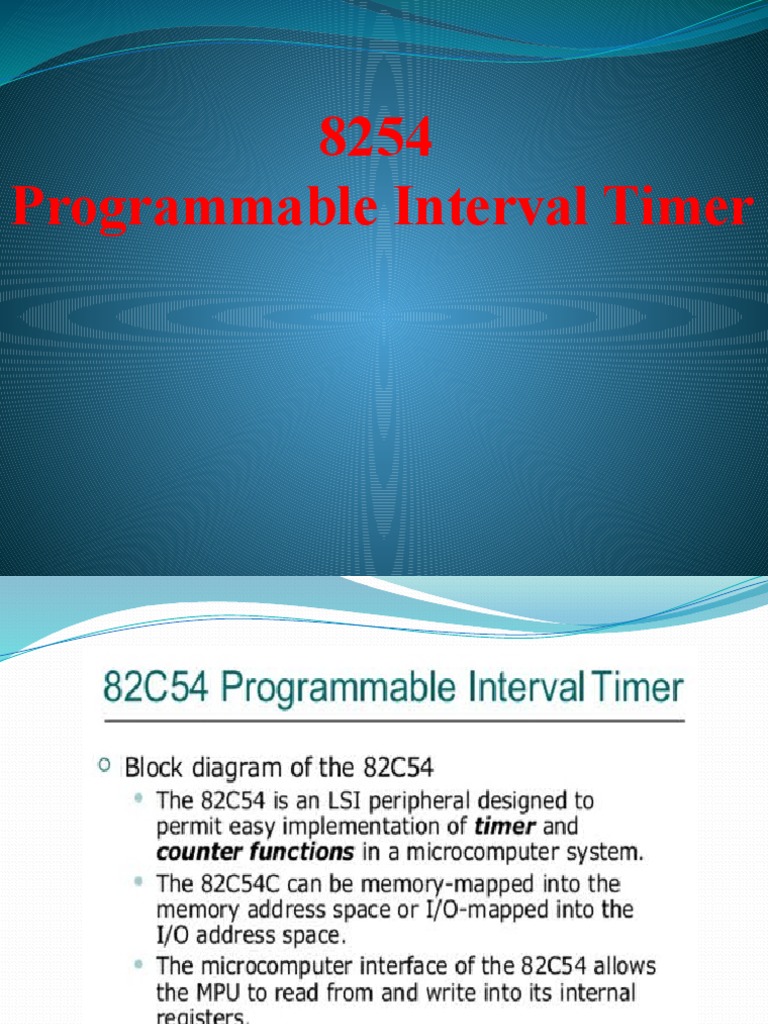 8254 Programmable Interval Timer | PDF | Teaching Methods & Materials ...