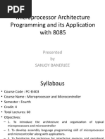 Microprocessor Architecture Programming and Its Application With 8085