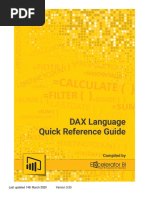 DAX Functions List Quick Reference