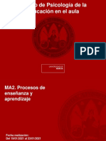 MA2. Procesos de Enseñanza y Aprendizaje - 2