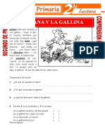 La Rana y La Gallina para Segundo de Primaria