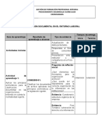 Cronograma de Actividades Del Programa Organizacion Documental en El Entorno Laboral