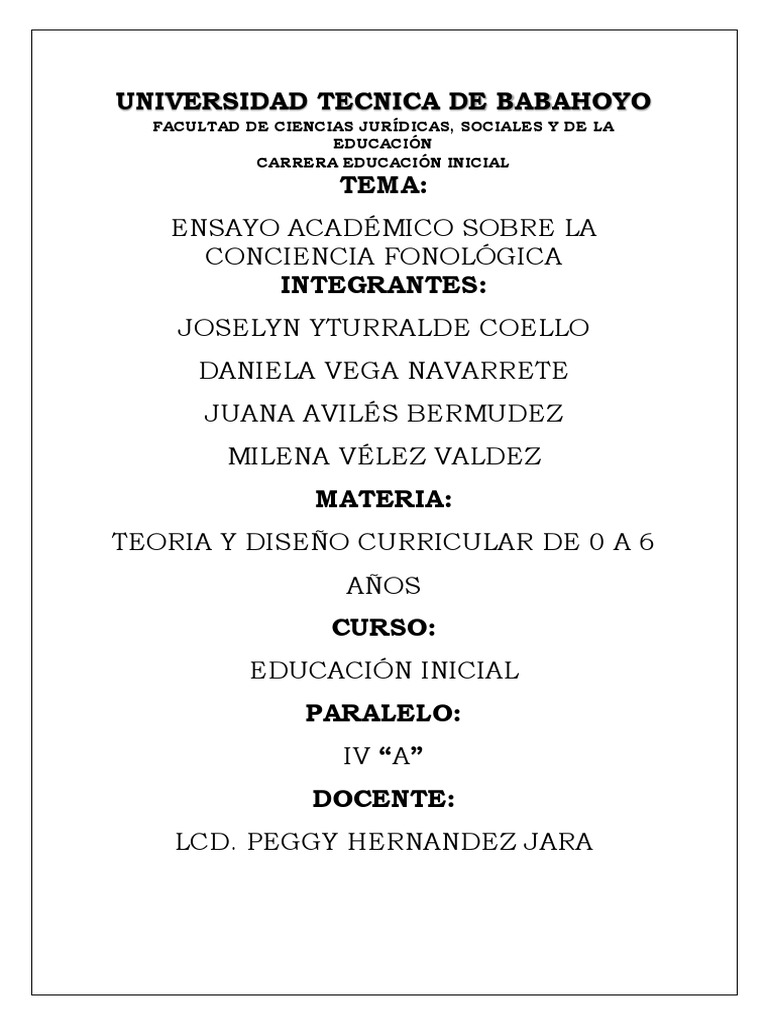 Actividades de Conciencia Fonológica Inicial | PDF | Educación de la ...