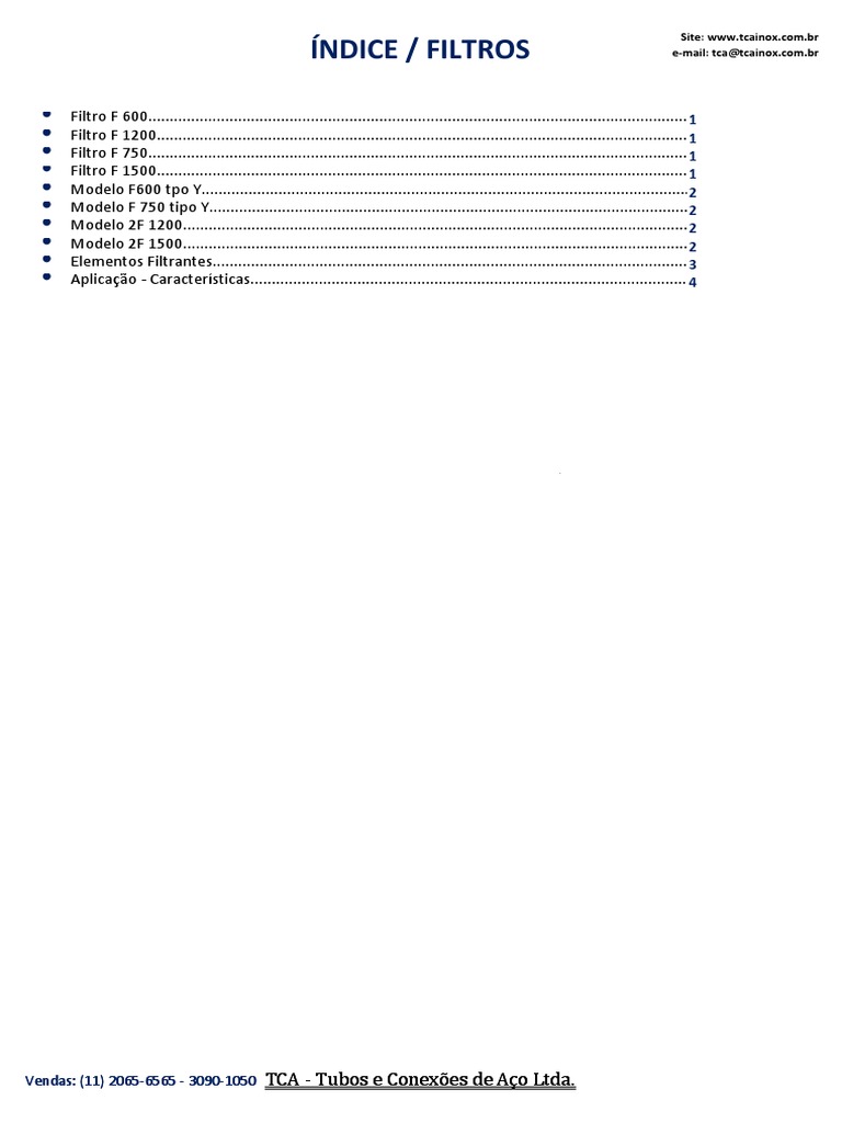 Catálogo TCA Filtros | PDF | Organisation internationale de normalisation