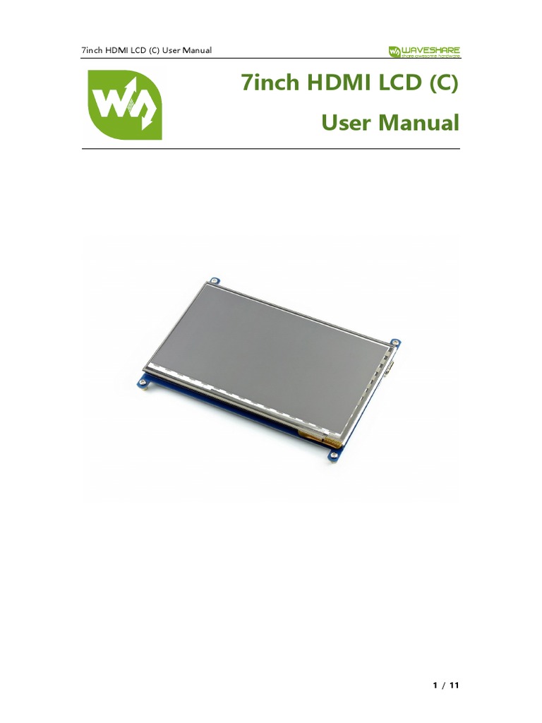7inch HDMI LCD (C) User Manual | PDF | Touchscreen | Personal Computers