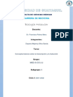 Biologia Molecular - Investigacion - Transcripcion y Traduccion