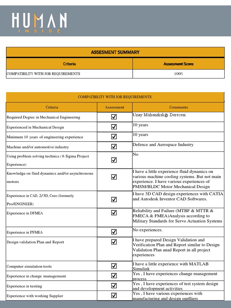 Engineering Manager Assessment | PDF | Engineering | Mechanical Engineering