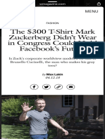 The $300 T-Shirt Mark Zuckerberg Didn't Wear in Congress Could Hold Facebook's Future