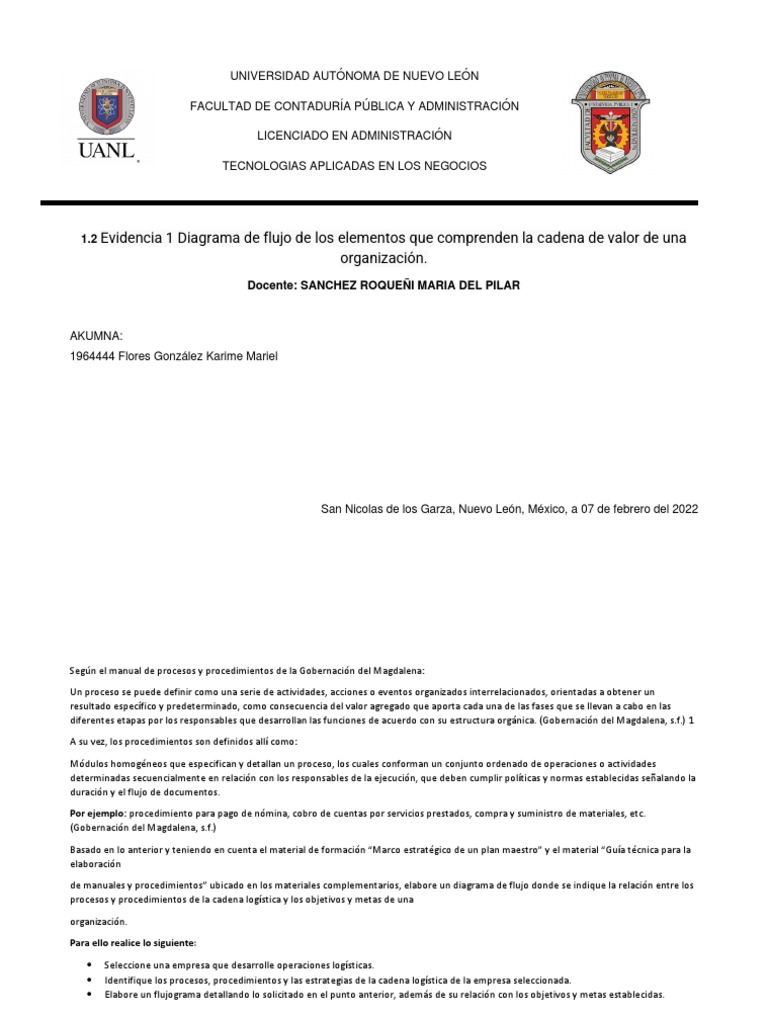 Evidencia 1 Diagrama de Flujo | PDF