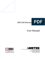 User Manual: 3050 AM Moisture Analyzer
