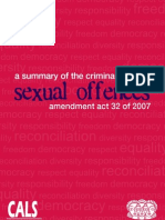 Sexual Offences: A Summary of The Criminal Law