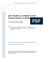 Ruskin vs Viollet le Duc: teorías de conservación y restauración