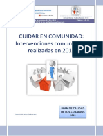 Plan - Calidad - Cuidados - 2015. Intervenciones Comunitarias 2014