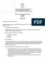 Cuestionario Carbohidratos-Metabolismo y Bioquímica Estructural