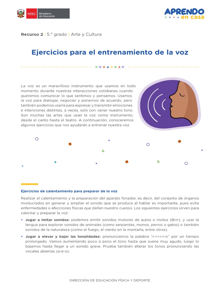 Ejercicios para Calentar la Voz | PDF | Sonido